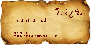 Tittel Ádám névjegykártya