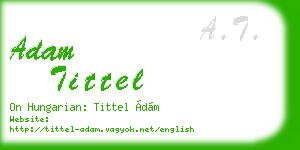adam tittel business card